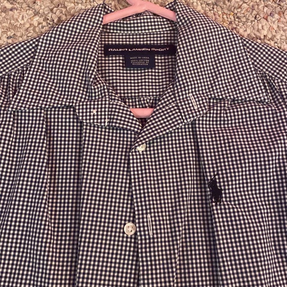 Ralph Lauren navy button up - Picture 2 of 2